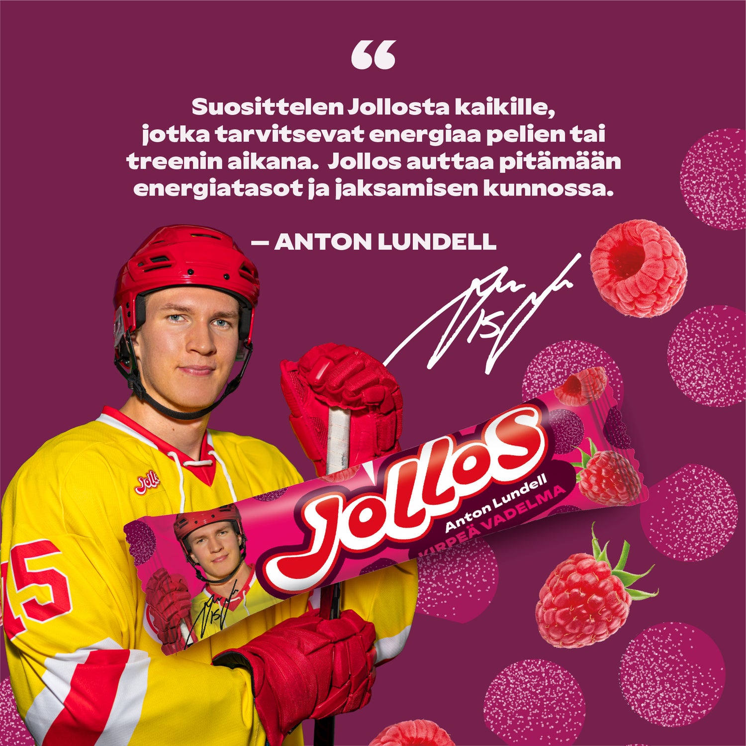 Jollos Vauhtikarkki Anton Lundell Kirpeä Vadelma