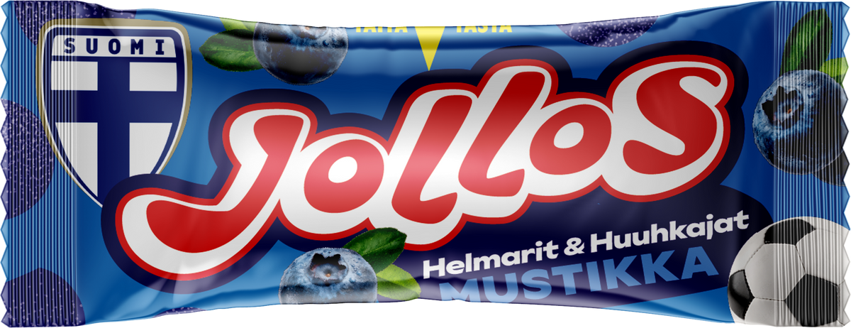 Jollos Vauhtikarkki - Huuhkajat & Helmarit Mustikka